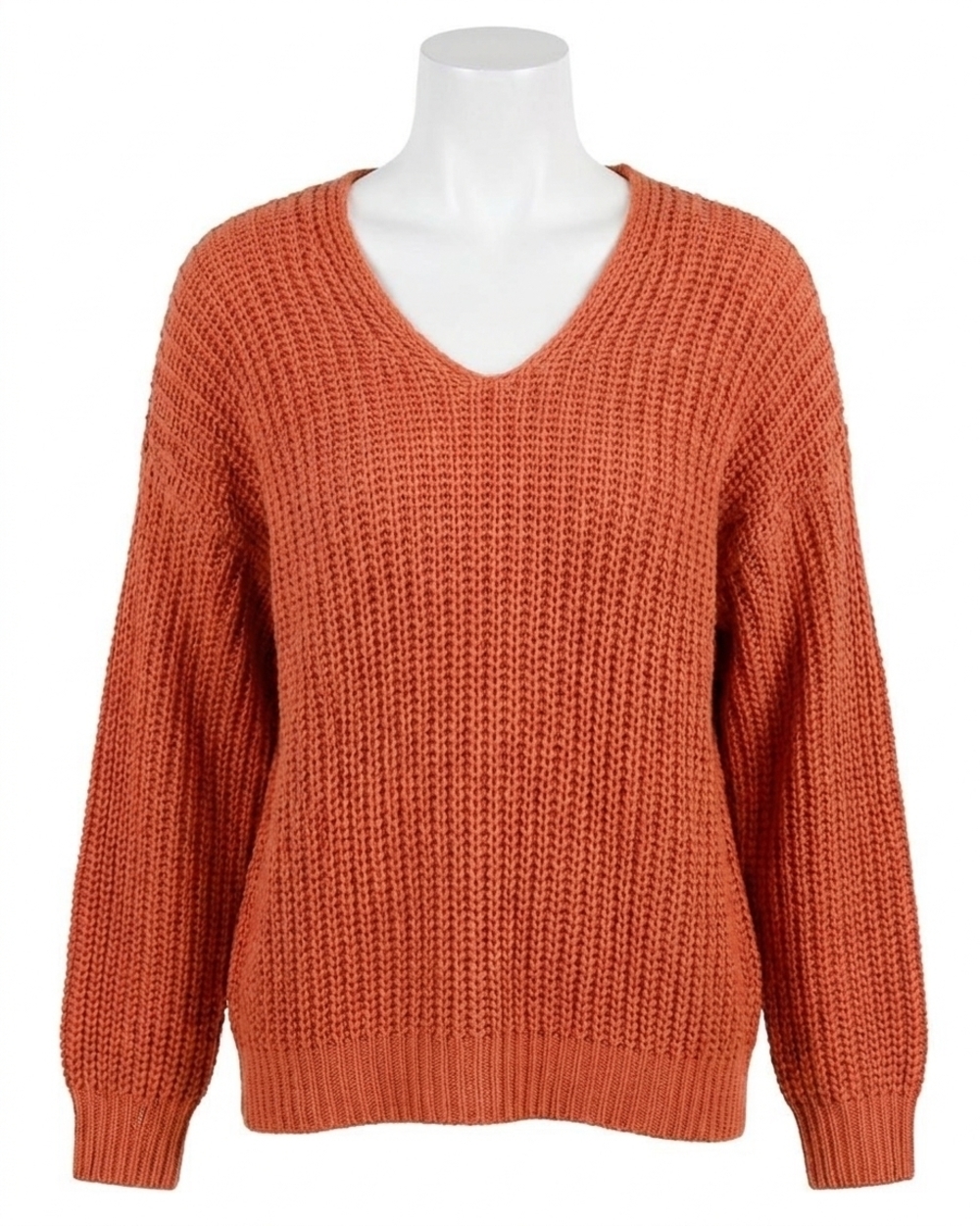 NEW GRACE AND LACE boyfriend slouchy knit sweater in ginger spice